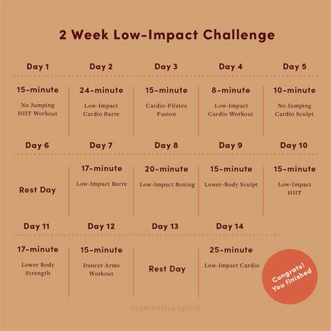 2-Week Low-Impact Workout Challenge | Well+Good