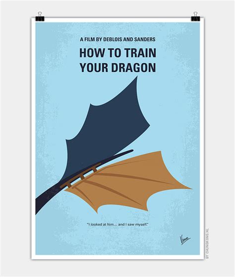 No1328 My How to Train Your Dragon minimal movie poster | CHUNGKONG