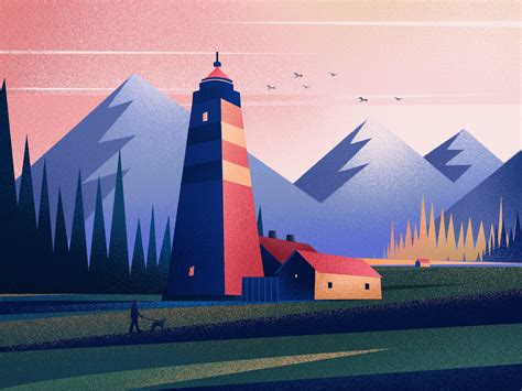 Lighthouse on Behance | Graphic design illustration, Lighthouse art ...