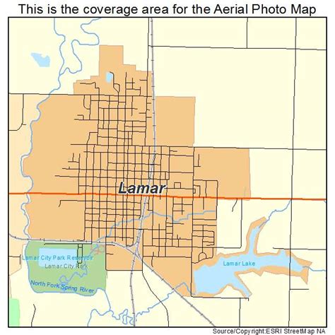 Aerial Photography Map of Lamar, MO Missouri