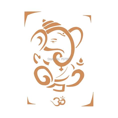 cutom made 115*165cm Sacred Vinayagar design decal Home sticker wall ...