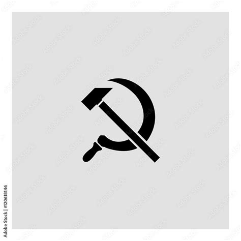 Hammer and sickle icon Stock Vector | Adobe Stock