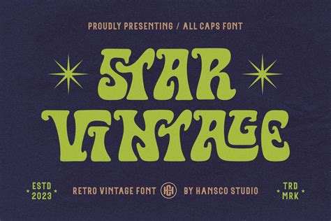 Star Vintage Font SVG, DXF, OTF, ttf | fonts procreate, fonts cricut, fonts download, fonts ...