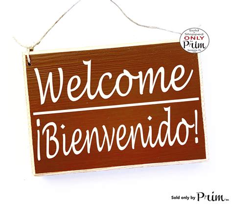 8x6 Welcome Bienvenidos Custom Wood Spanish Sign – Designs by Prim