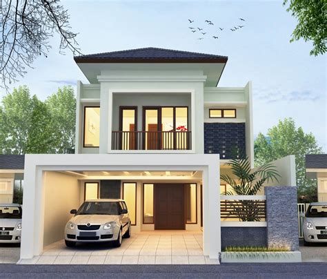 Desain Rumah Tropis 2 Lantai Dilahan 8 x 21 M2 | GRIYA IMPIAN