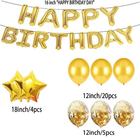 19th Birthday Decorations Party Supplies,19th Birthday Balloons Gold,Number 19 Mylar Balloon ...