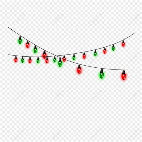 Double Row Red And Green Light Effect Black Line Cross Christmas Lights PNG Transparent And ...