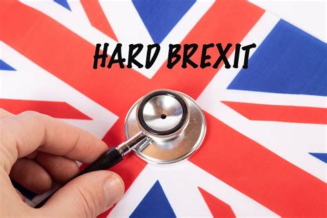 Hard Brexit text on a British flag with stethoscope - Creative Commons Bilder