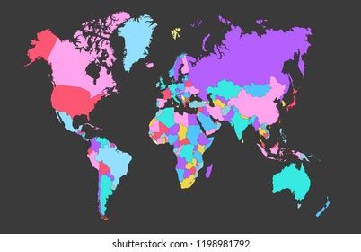 World Map Vector Stock Vector (Royalty Free) 1198981792 | Shutterstock