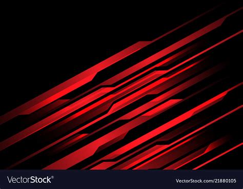 Red light line futuristic on black design Vector Image