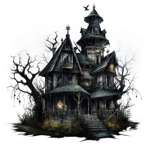 Premium Photo | Eerie Illustrations Set the Mood with Haunted House ...