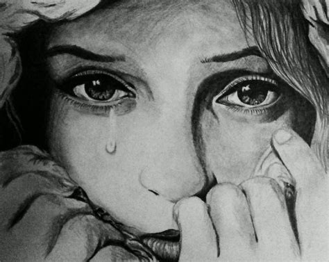 Crying Face Sketch Crying Face Sketch – Drawing Art Ideas | Crying girl ...