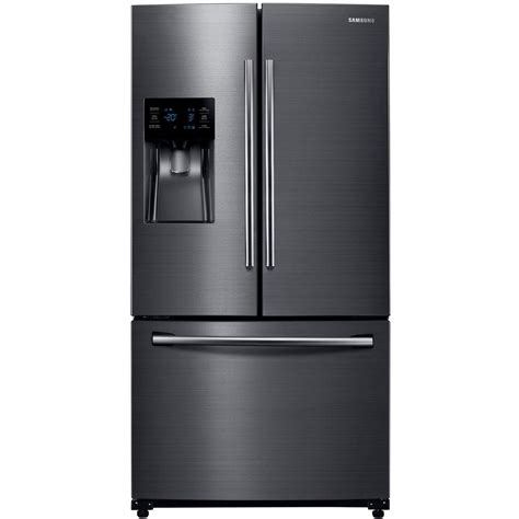 Samsung 24.6 cu. ft. French Door Refrigerator in Fingerprint Resistant Black Stainless Steel ...