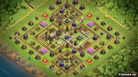 [Town Hall 11] TH10 Farm/Trophy Base v4 [With Link] [9-2019] - Farming Base - Clash of Clans ...