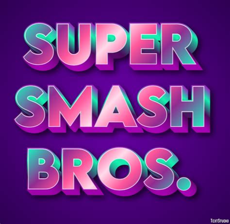 Super Smash Bros. Text Effect and Logo Design Videogame