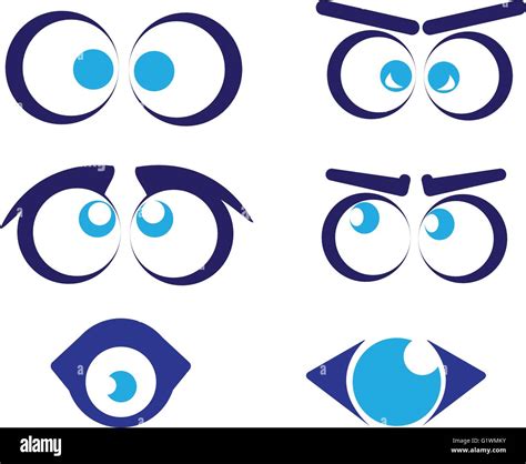 Set of cartoon funny eyes Stock Vector Image & Art - Alamy