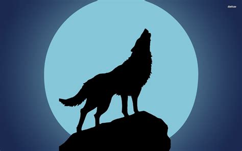 Wolf Howling At Moon Silhouette at GetDrawings | Free download