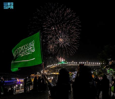 Saudi Arabia's Citizens by Military Parade on Day Celebrations