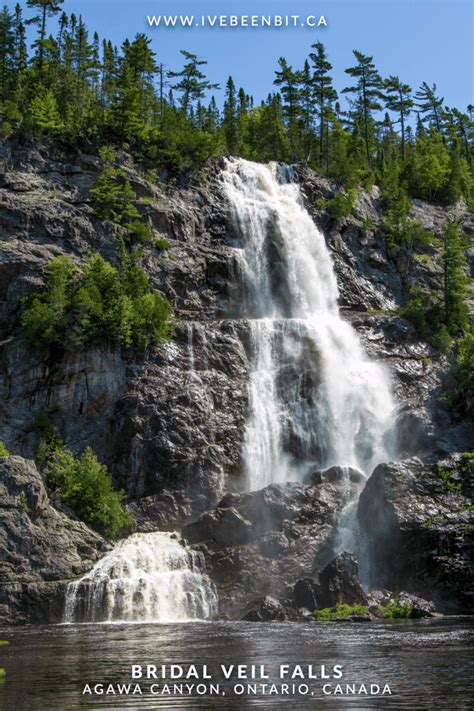 One of the most beautiful waterfalls around the world, Bridal Veil Falls in Agawa Canyon ...