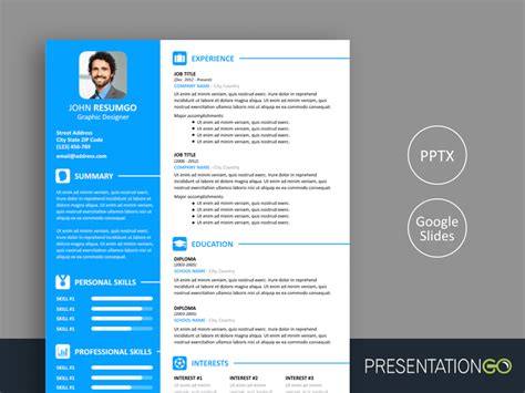 Free Powerpoint Resume Templates