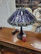 Modern Leaded Stained Glass Lamp - Dixon's Auction at Crumpton