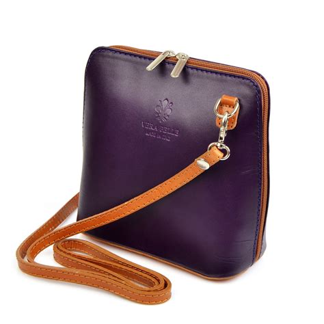 Vera Pelle Italian Leather Bags Genuine Ladies Handbag Cross Body Women ...