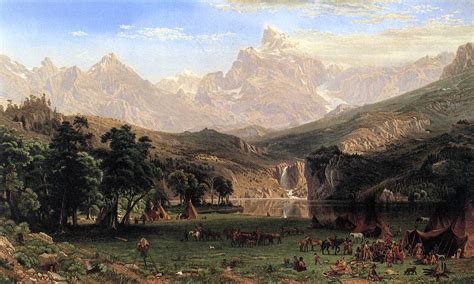 The Rocky Mountains Lander's Peak Painting | Albert Bierstadt Oil Paintings