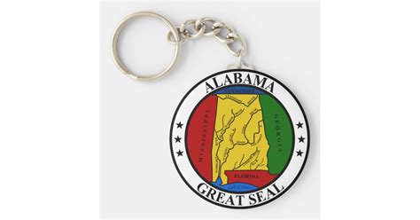 Alabama seal united states america flag symbol rep keychain | Zazzle