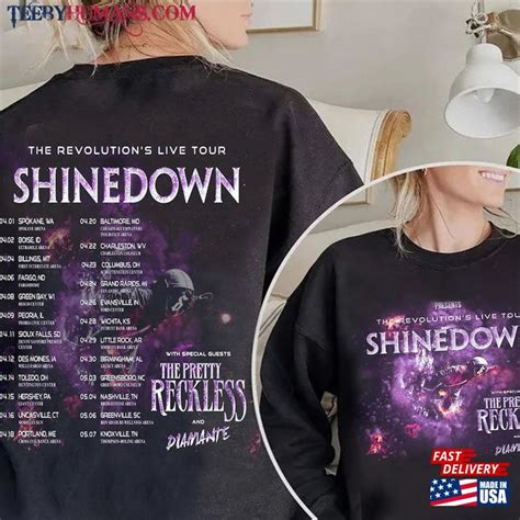 Shinedown Band The Revolutions Live 2023 Shirt Tour T-Shirt Sweatshirt ...