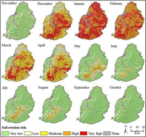 Monthly soil erosion risk maps. | Download Scientific Diagram