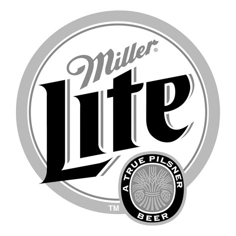 Miller Lite Logo Black and White (1) – Brands Logos