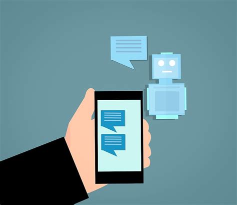 illustration, chatbot application, interacting, user, mobile, device., chatbot, chat, CC0 ...