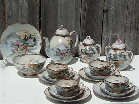 marked with Chinese Characters 1940s CHINESE Porcelain Tea Cup Set Tea Cups & Sets Drinkware ...