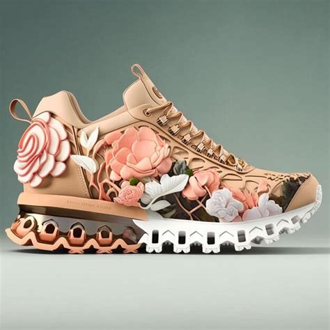 Premium Photo | A pair of shoes with flowers on them