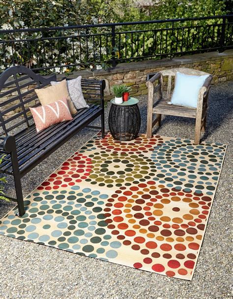 Beige 10' x 12' Outdoor Modern Rug | Rugs.com