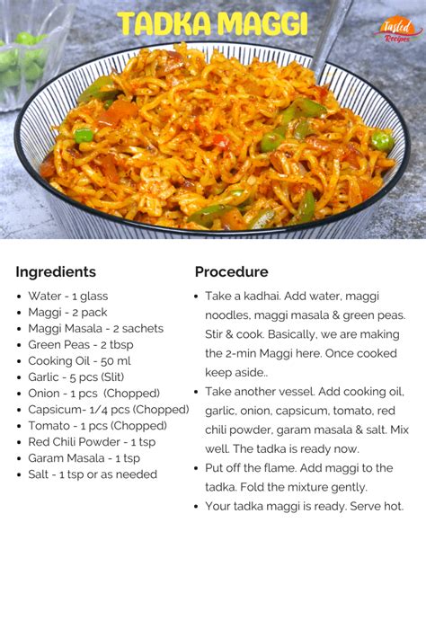 Tadka Maggi | Spicy Masala Maggi - Tasted Recipes