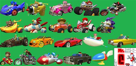 DS / DSi - Sonic & SEGA All-Stars Racing - Character Portraits - The Spriters Resource