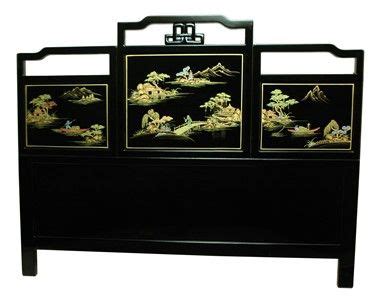 Traditional Black Lacquer Headboard | Headboard, Oriental furniture ...