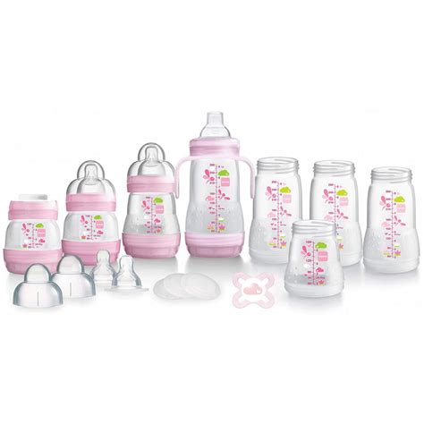 MAM Anti-Colic Self Sterilising Bottle Starter Set - Pink - Olivers BabyCare