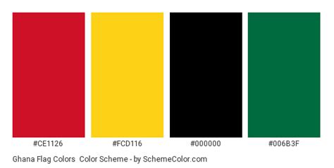 Ghana Flag Colors » Country Flags » SchemeColor.com