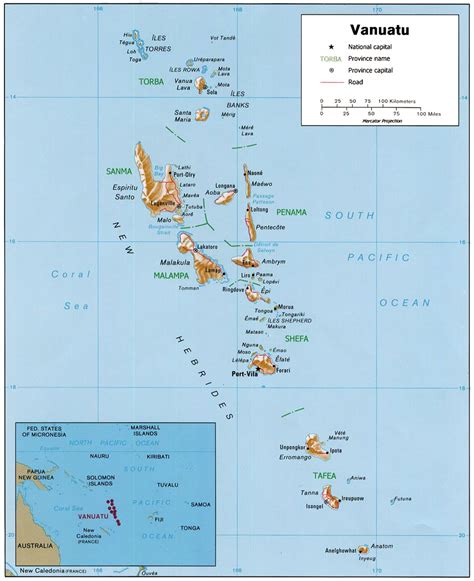 Administrative Map of Vanuatu - Nations Online Project