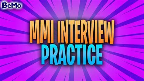 Sample MMI Questions & Answers: MMI Interview Practice - BeMo Academic Consulting - YouTube