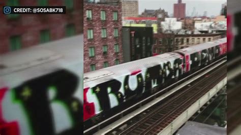 Brooklyn Subway Train Covered In Graffiti, MTA Says Clean-Up Will Cost ...