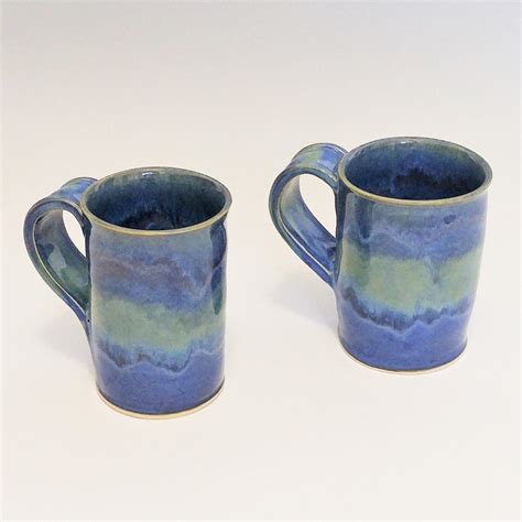 Handmade Pottery - Coffee Mugs - Tea Mugs - Ceramic Coffee Mugs - Ceramic Mug - Blue Coffee Mug ...