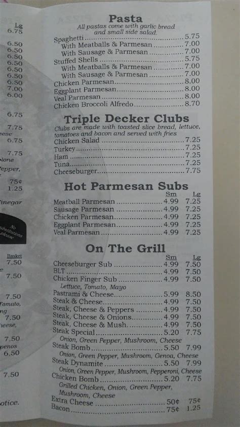 Menu at Bucksport House of Pizza pizzeria, Bucksport