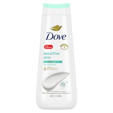 Dove Sensitive Skin Women's Body Wash Hypoallergenic Moisturizing Skin Cleanser, 20 oz - Walmart.com