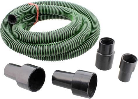 DCT Dust Collector Accessories Kit – 1.25in x 10ft Vacuum Hose, Dust Collection Fittings, and ...