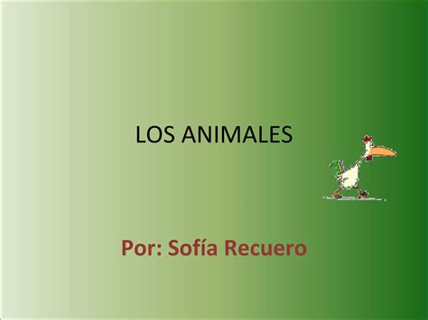 Los animales | PPT