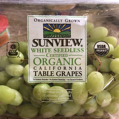 Sunview Organic seedless white grapes Reviews | abillion