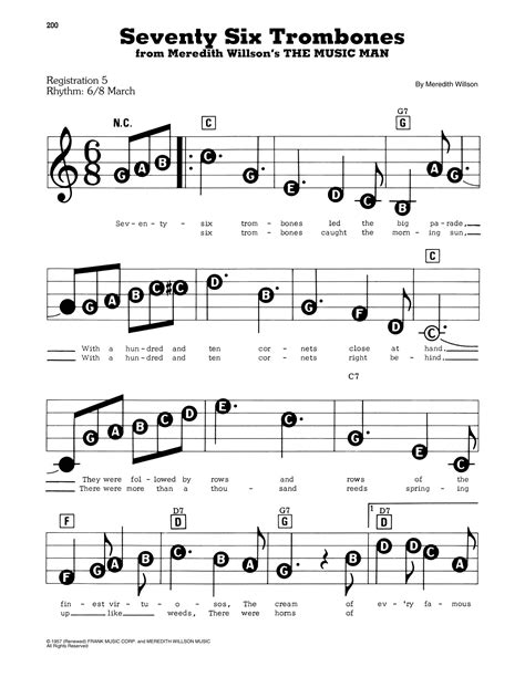 Seventy Six Trombones (from The Music Man) Sheet Music | Meredith Willson | E-Z Play Today